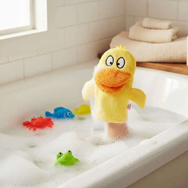 Duck toilet glove