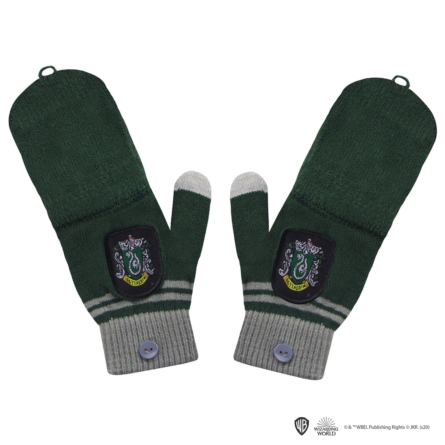 *Slytherin Fingerless Gloves with Removable Mittens