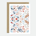 White Winter Merry Xmas - Greeting Card - Gold Foil