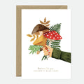 Winter Bouquet - Greeting Card - Gold Foil