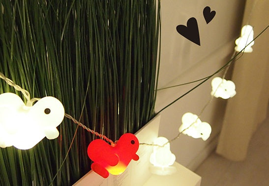 LOVE Duck light garland