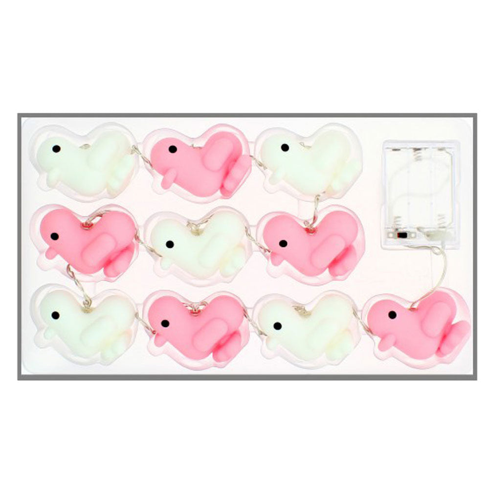 Enten-Lichterkette Rosa