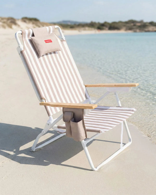 High Reclining Beach Chair with Cooler – LORELEI