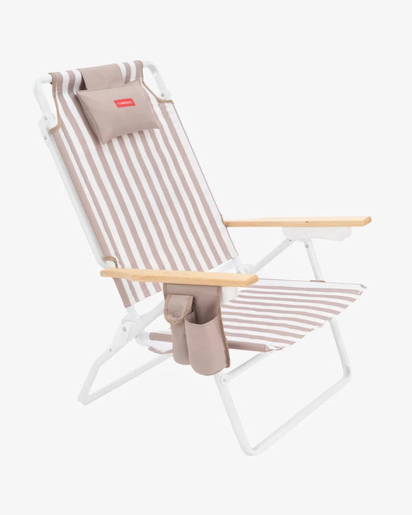 High Reclining Beach Chair with Cooler – LORELEI