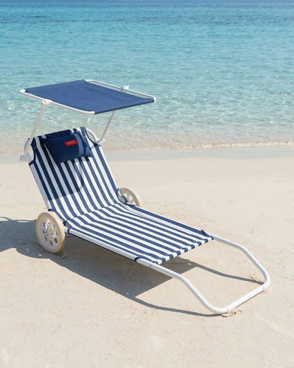 Hamaca de playa con ruedas y parasol – FREYA