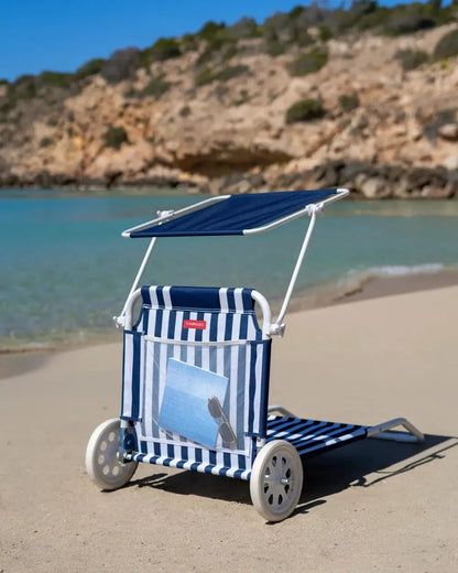 Hamaca de playa con ruedas y parasol – FREYA