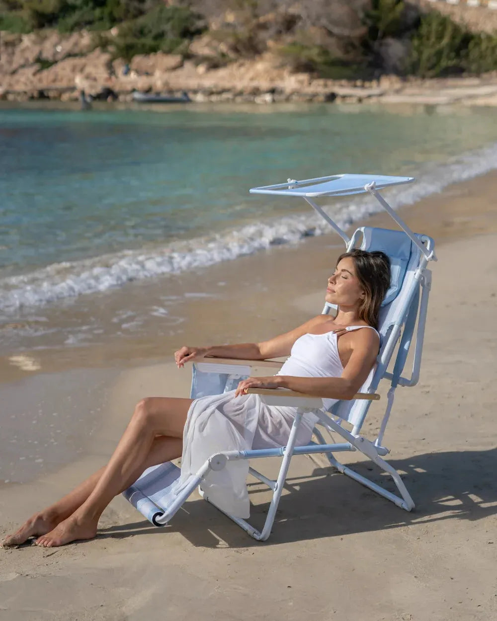 Cannes – Reclining Beach Lounger with Sunshade