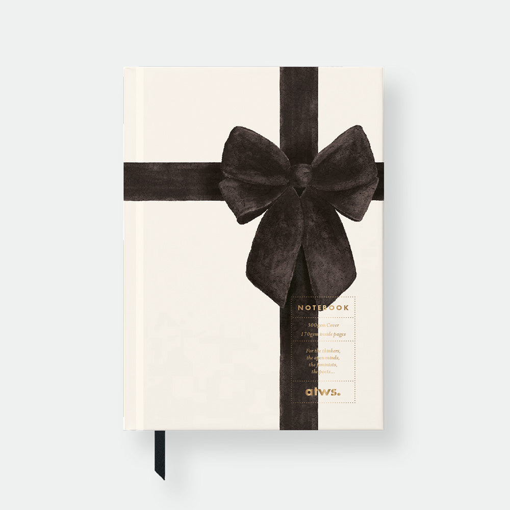 Black Bow - Hardcover notebook A5