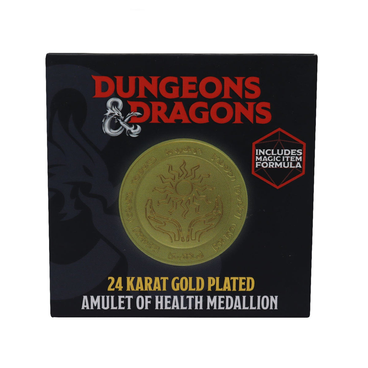 Médaillon collector Dungeons & Dragons - 24K Gold Plated Amulet of Health