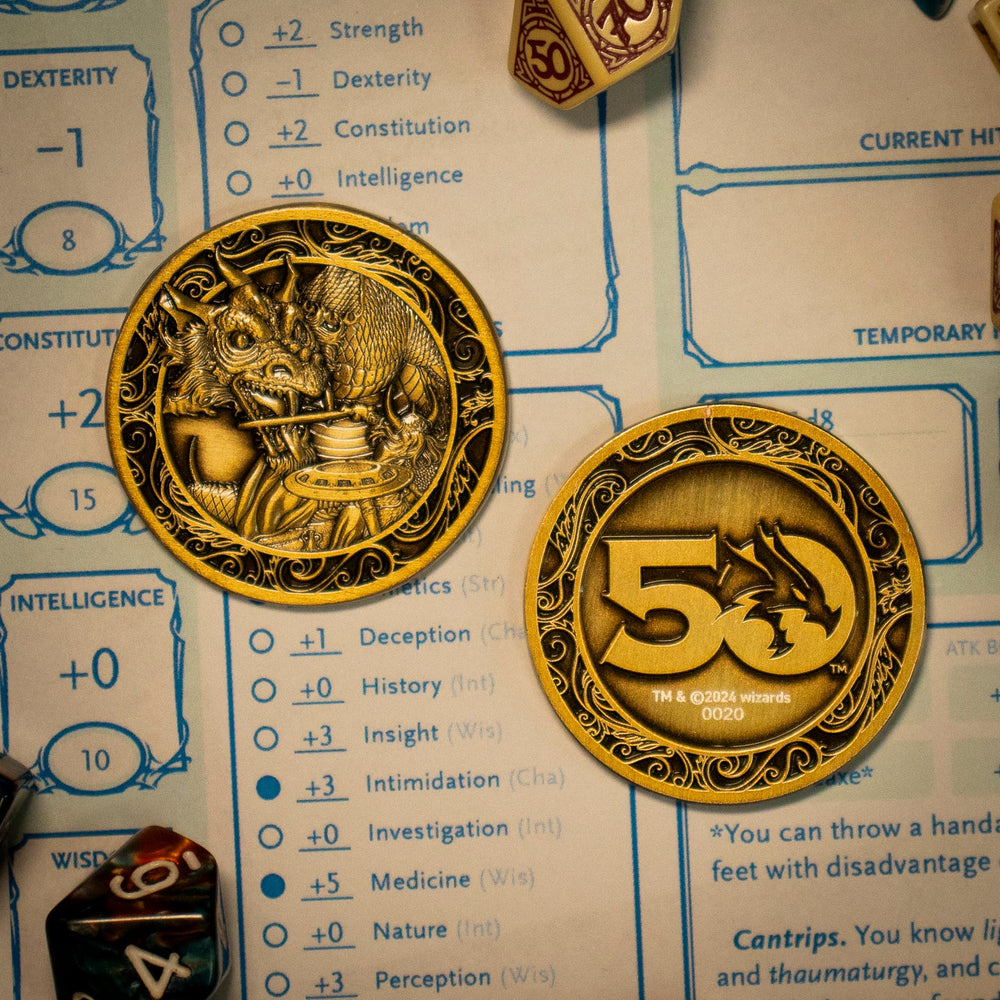 Pièce collector Dungeons & Dragons - 50th Anniversary Antique Gold