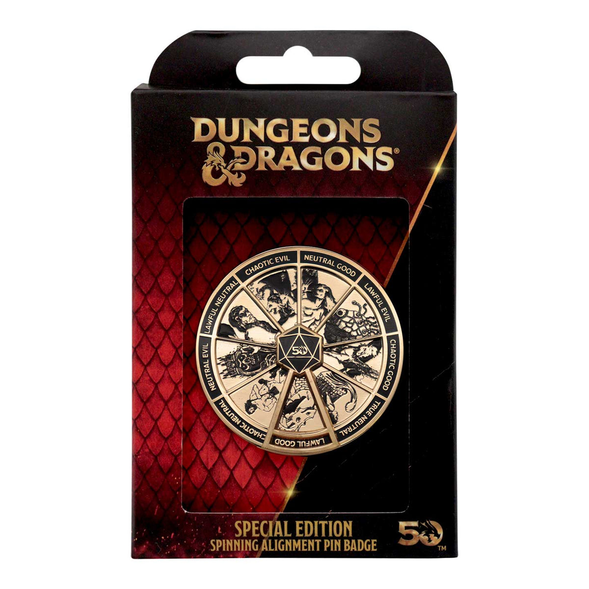 Pin's Dungeons & Dragons - 50th Anniversary Antique Gold Spinner