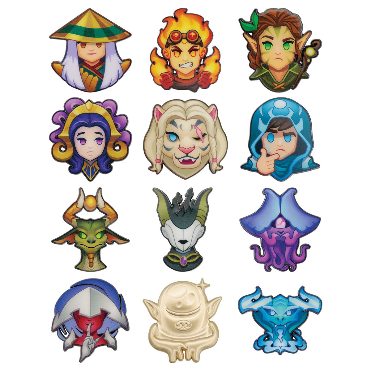 Display de 12 blind boxes Magic: - The Gathering Mystery Pins CDU of x