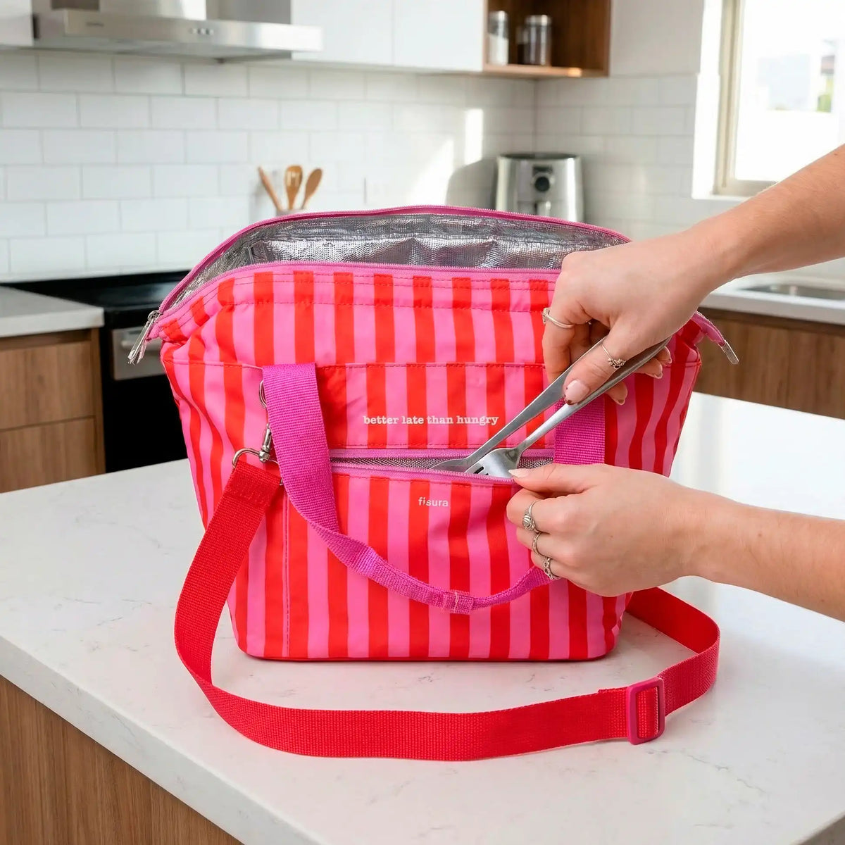 Sac Isotherme Porte-Aliments « Better late than hungry »