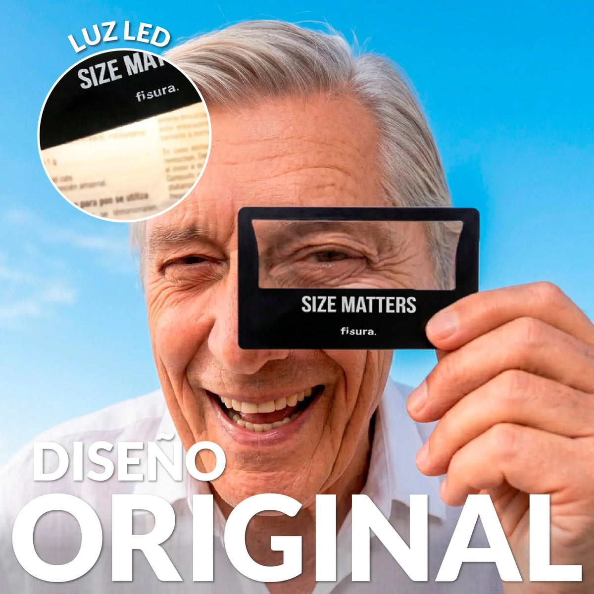 Magnifying glass "Size matters"