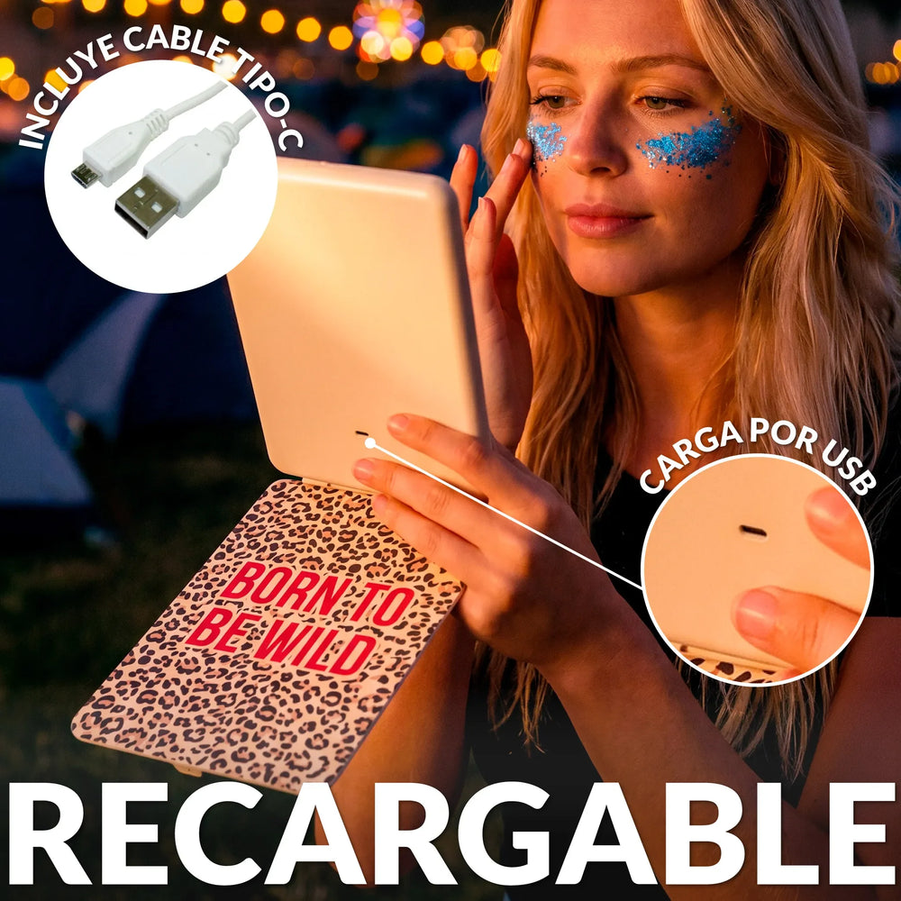 Miroir LED Portable Léopard