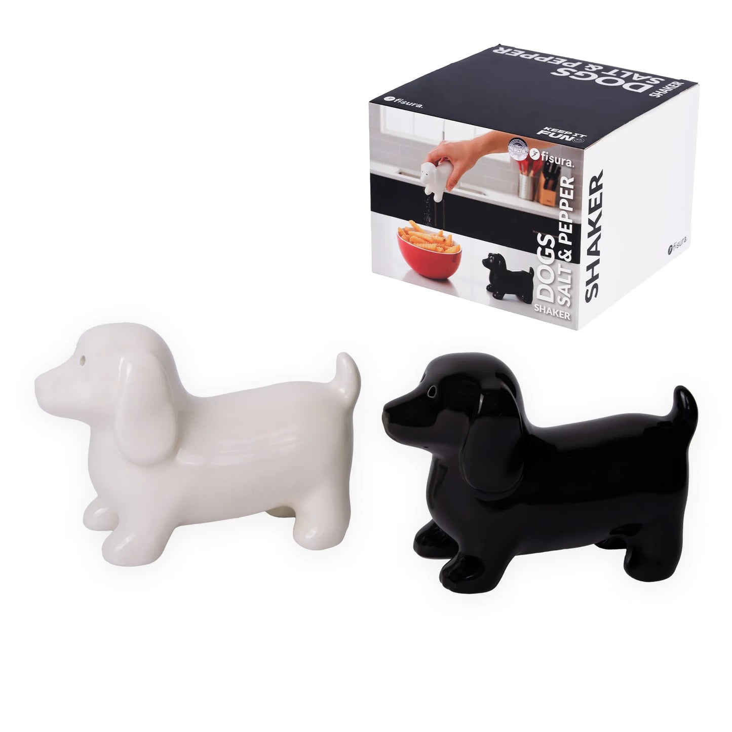 Dog salt and pepper shakers