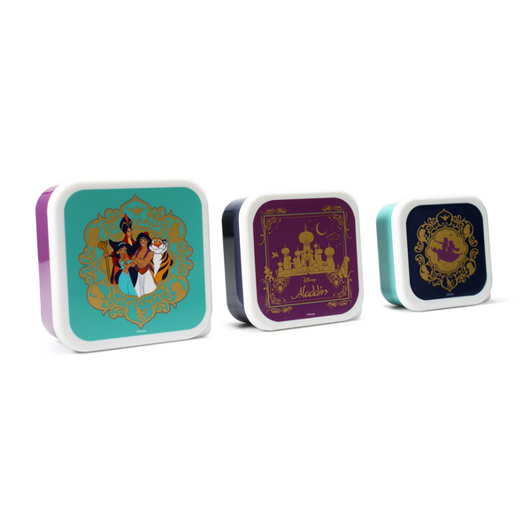 Lot de 3 boîtes à goûter Disney - Aladdin