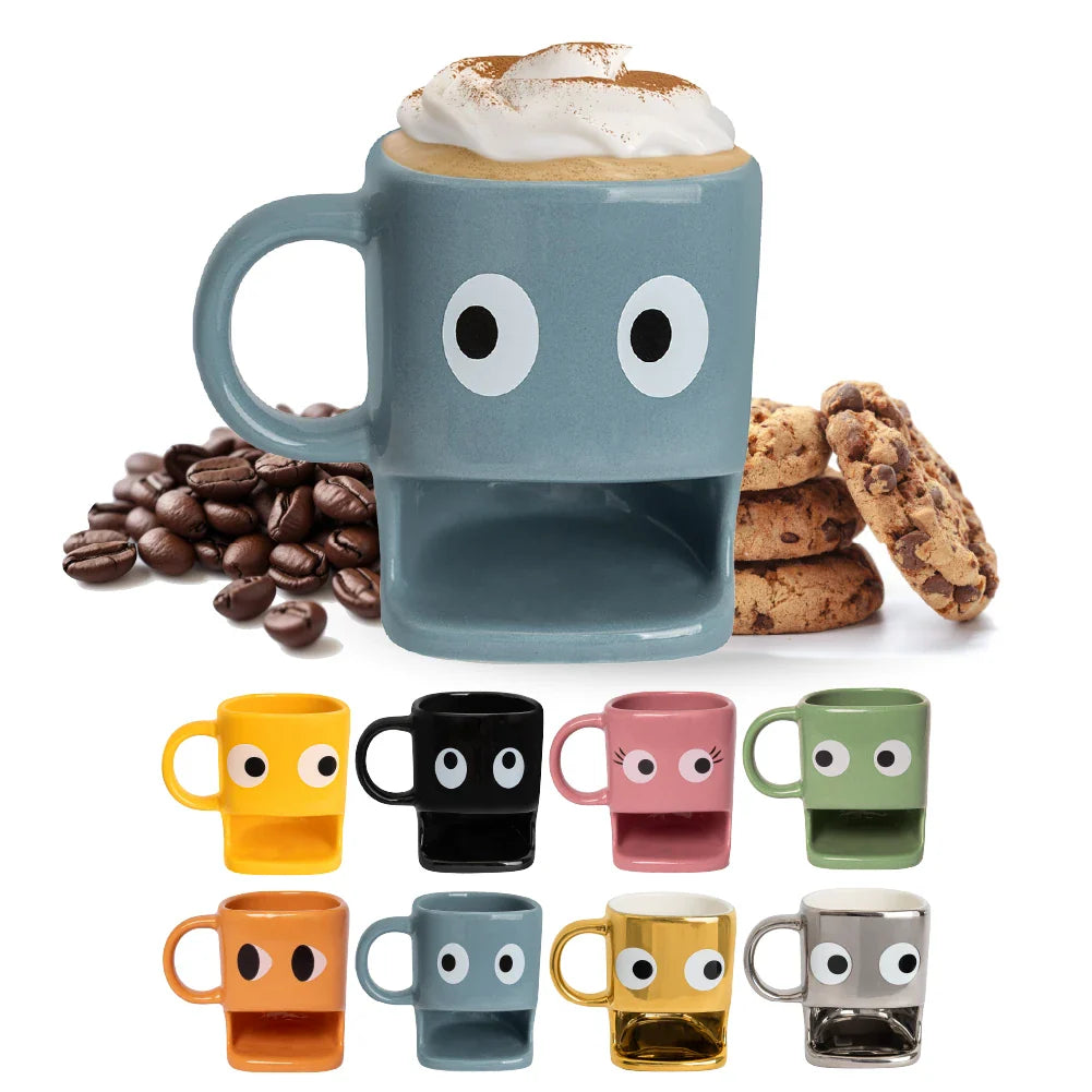 Blue cookie mug