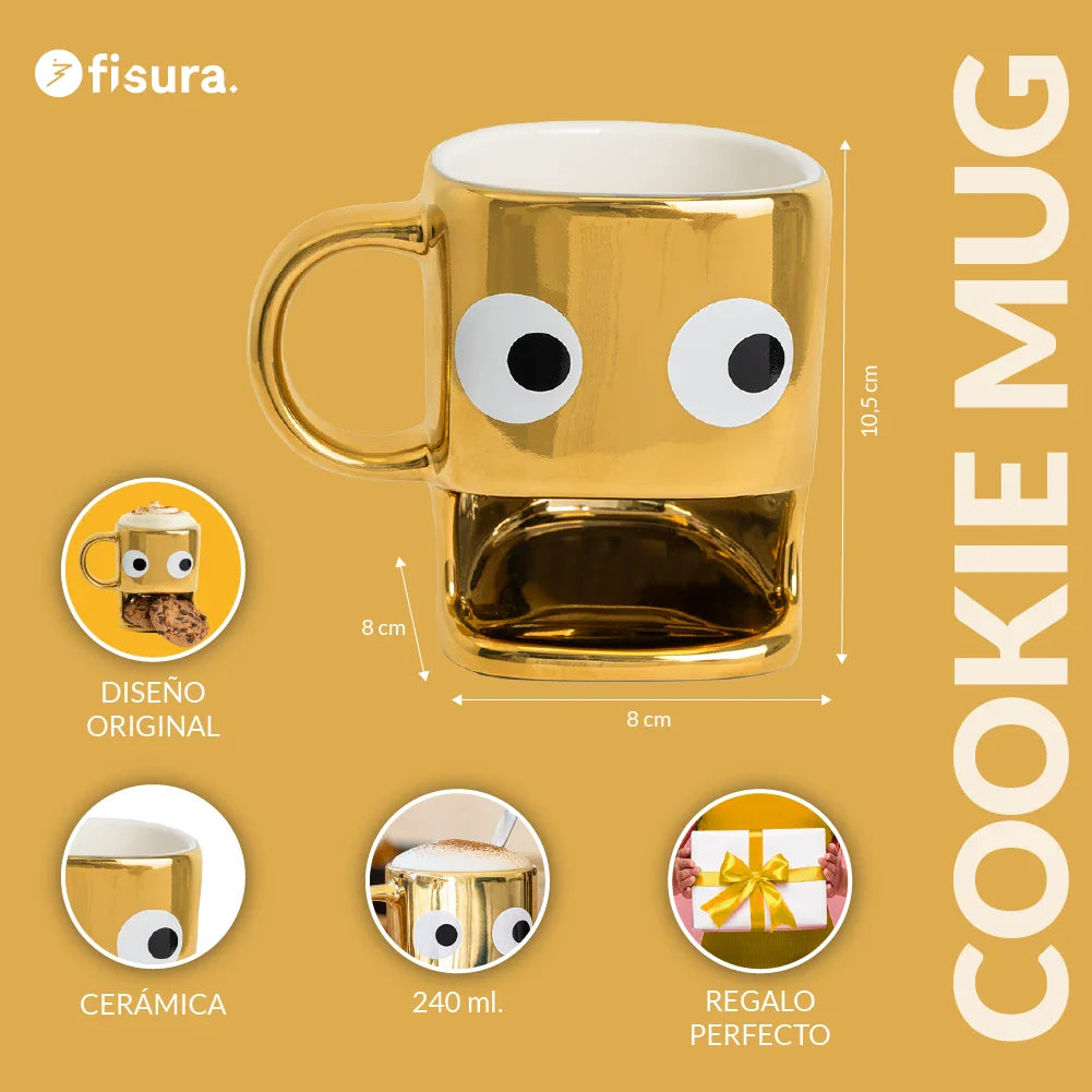 Golden cookie mug
