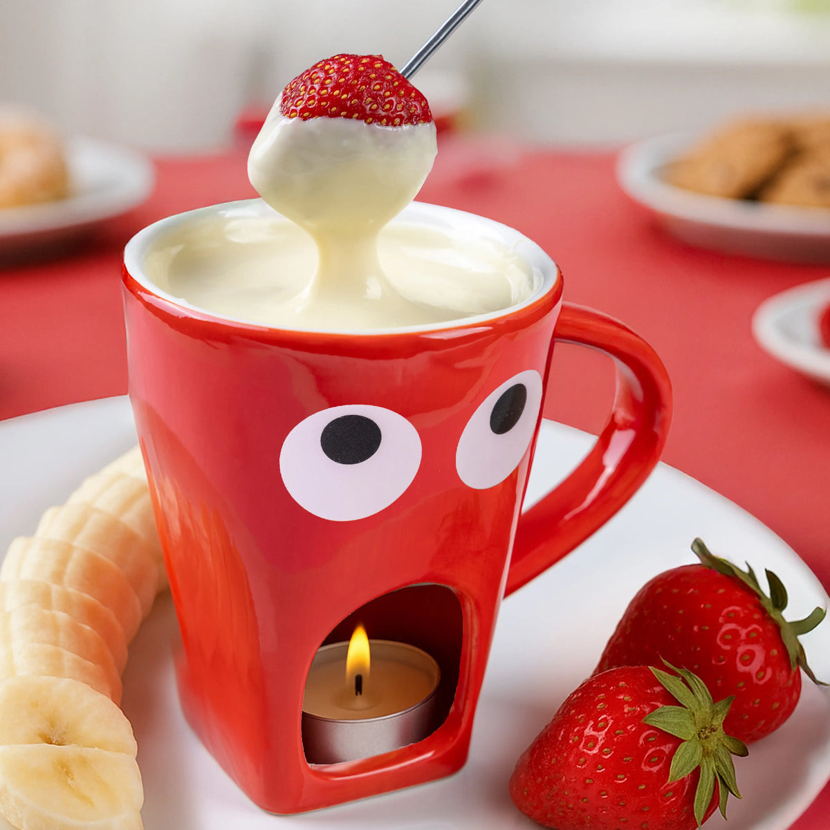 Tasse Fondue Motif Yeux