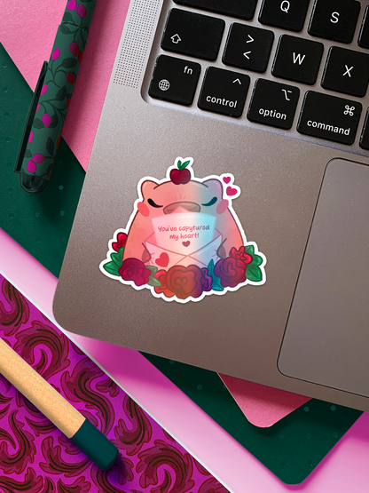 You’ve capytured my heart | Holographic Sticker