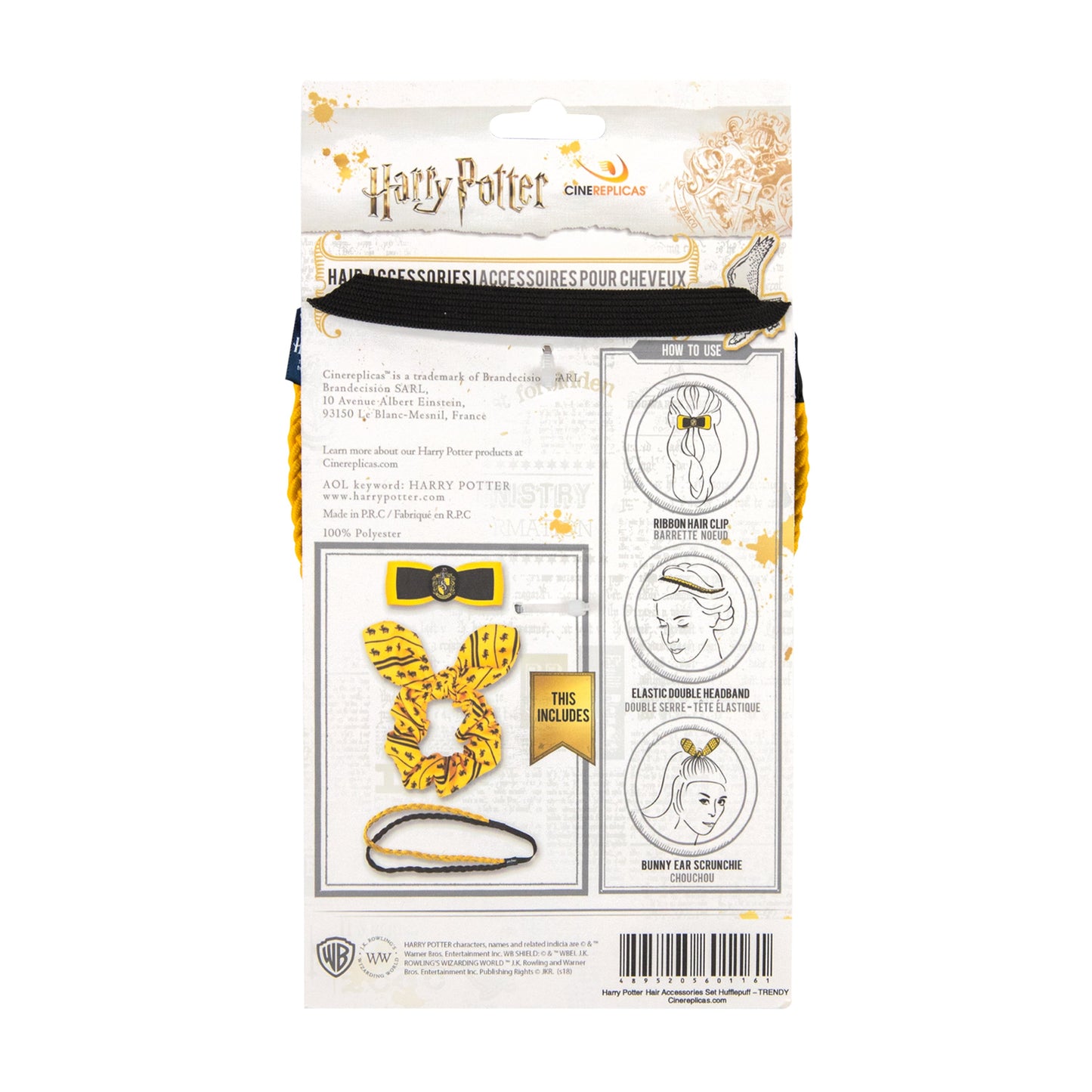 Set de 3 Accessoires Cheveux Poufsouffle Trendy