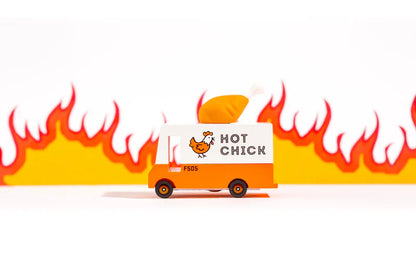 Camionette en Bois Candycar World - Van Poulet Frit / Hot Chick