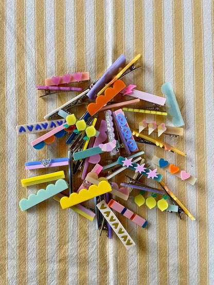 Hair Clips 3-Piece Set Waves Lemon