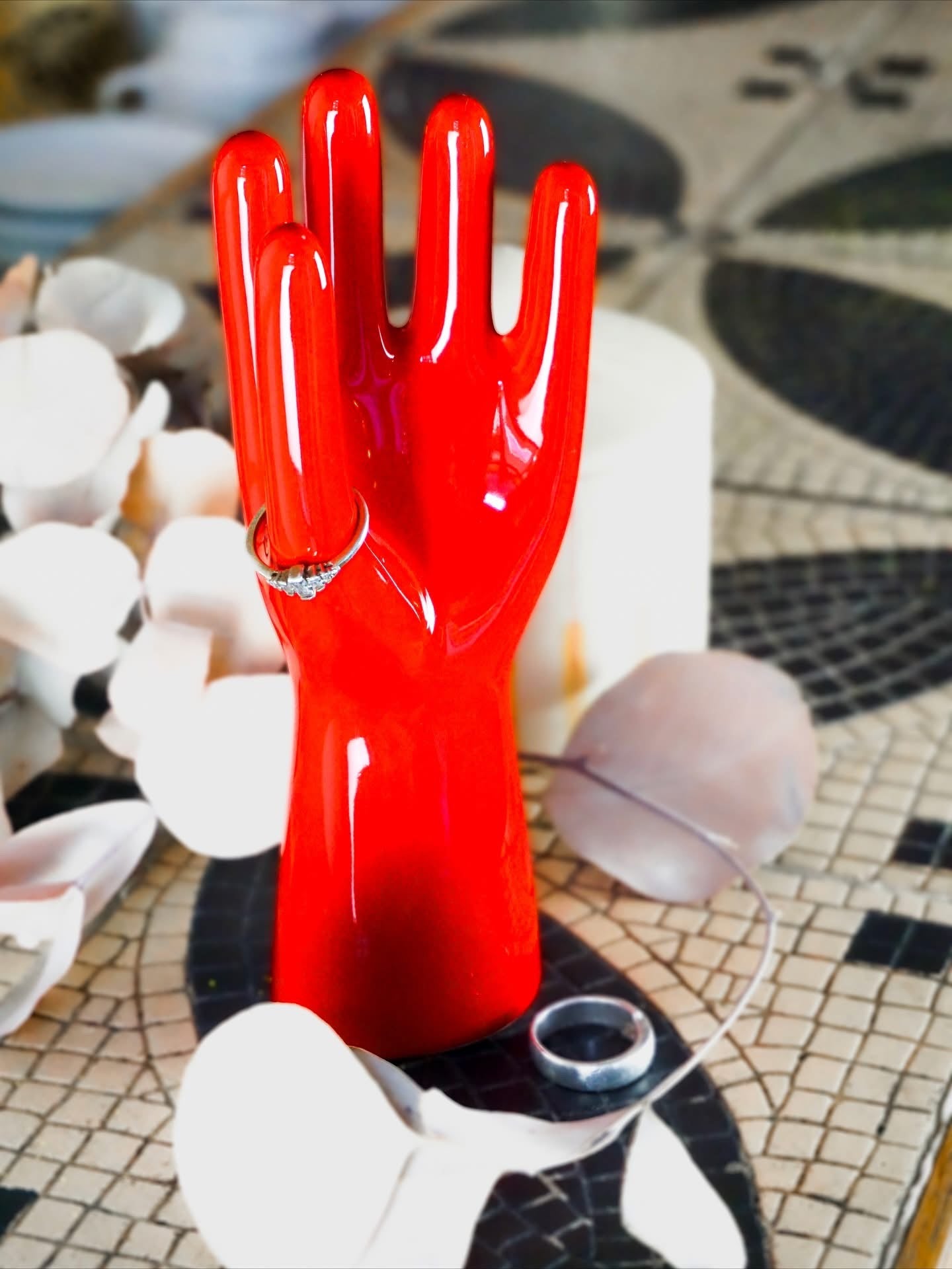 Red Hand Jewelry Holder