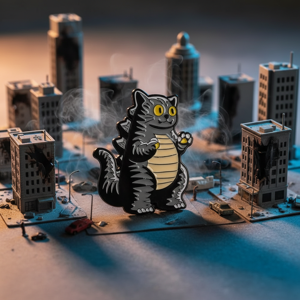 Spilla a forma di gatto Catzilla