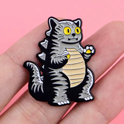 Pin's Chat "Catzilla"