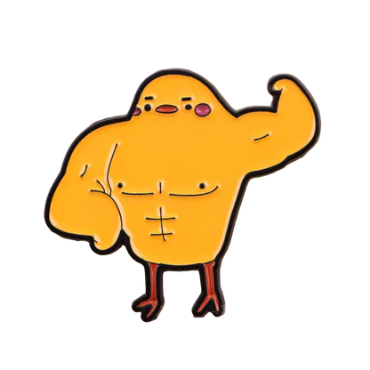Muscular Yellow Duck Pin