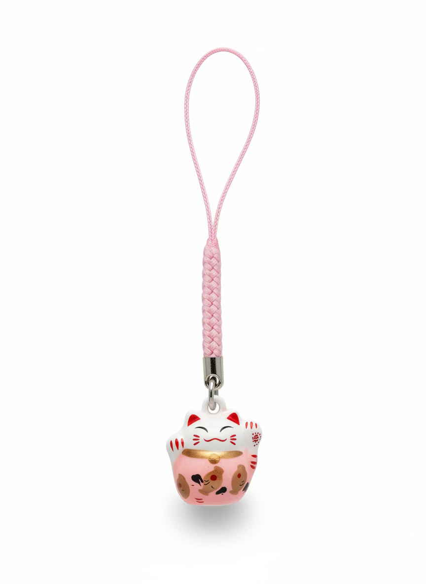 Porte-clés Clochette Chat Chanceux