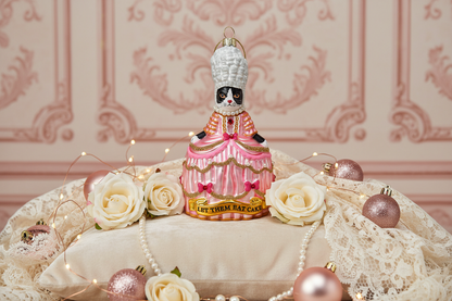 Marie Antoinette Tuxedo Cat Christmas Ornament “Let Them Eat”