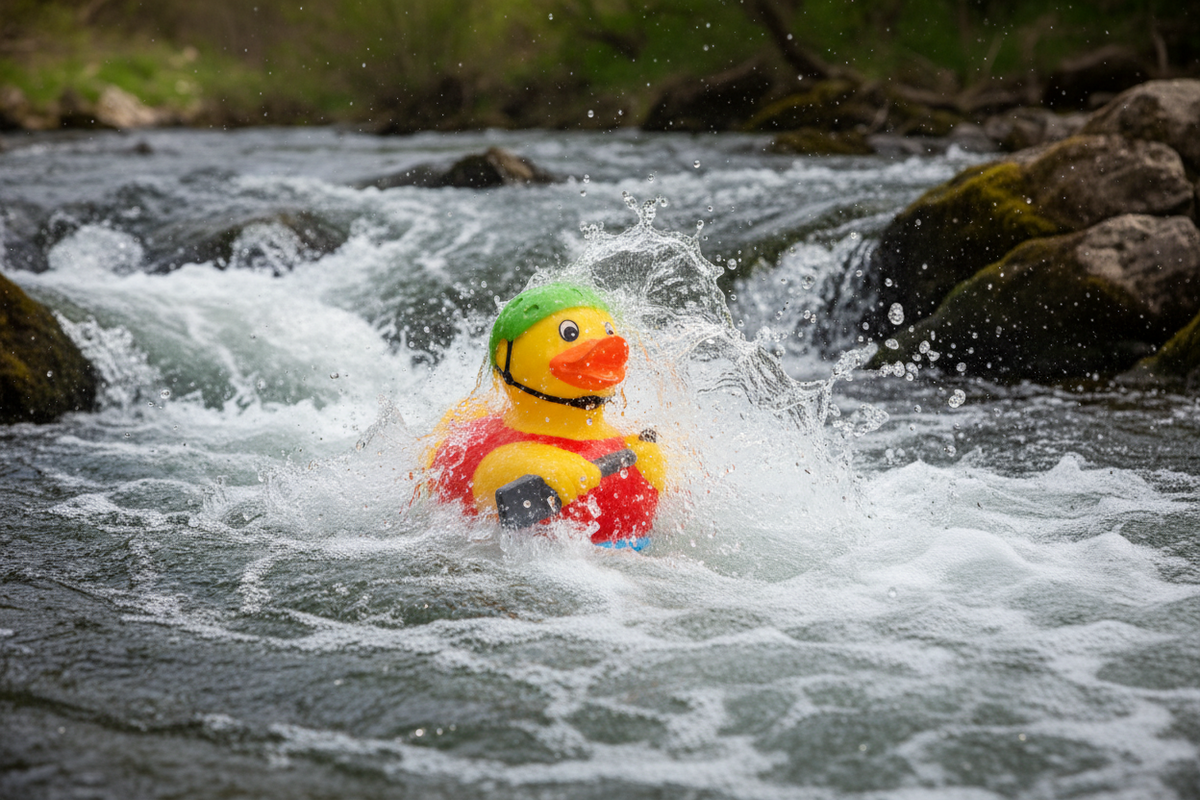 Anatra in kayak