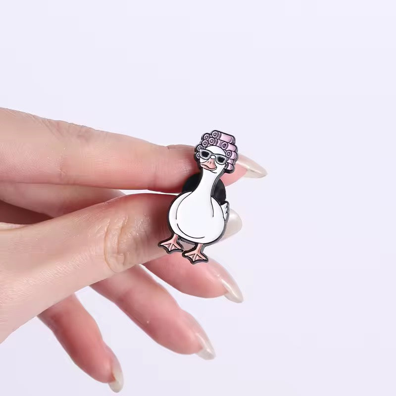 Glamorous White Duck Pin at the Beauty Salon