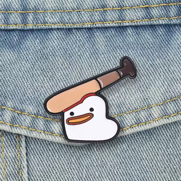 Photo produit - Pin’s Canard Blanc Baseball