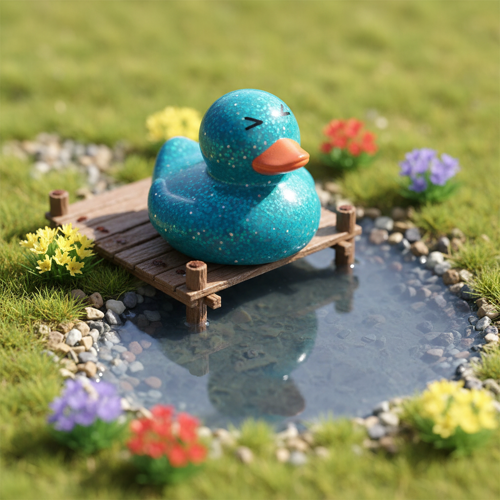 Glitter Duck - Blue
