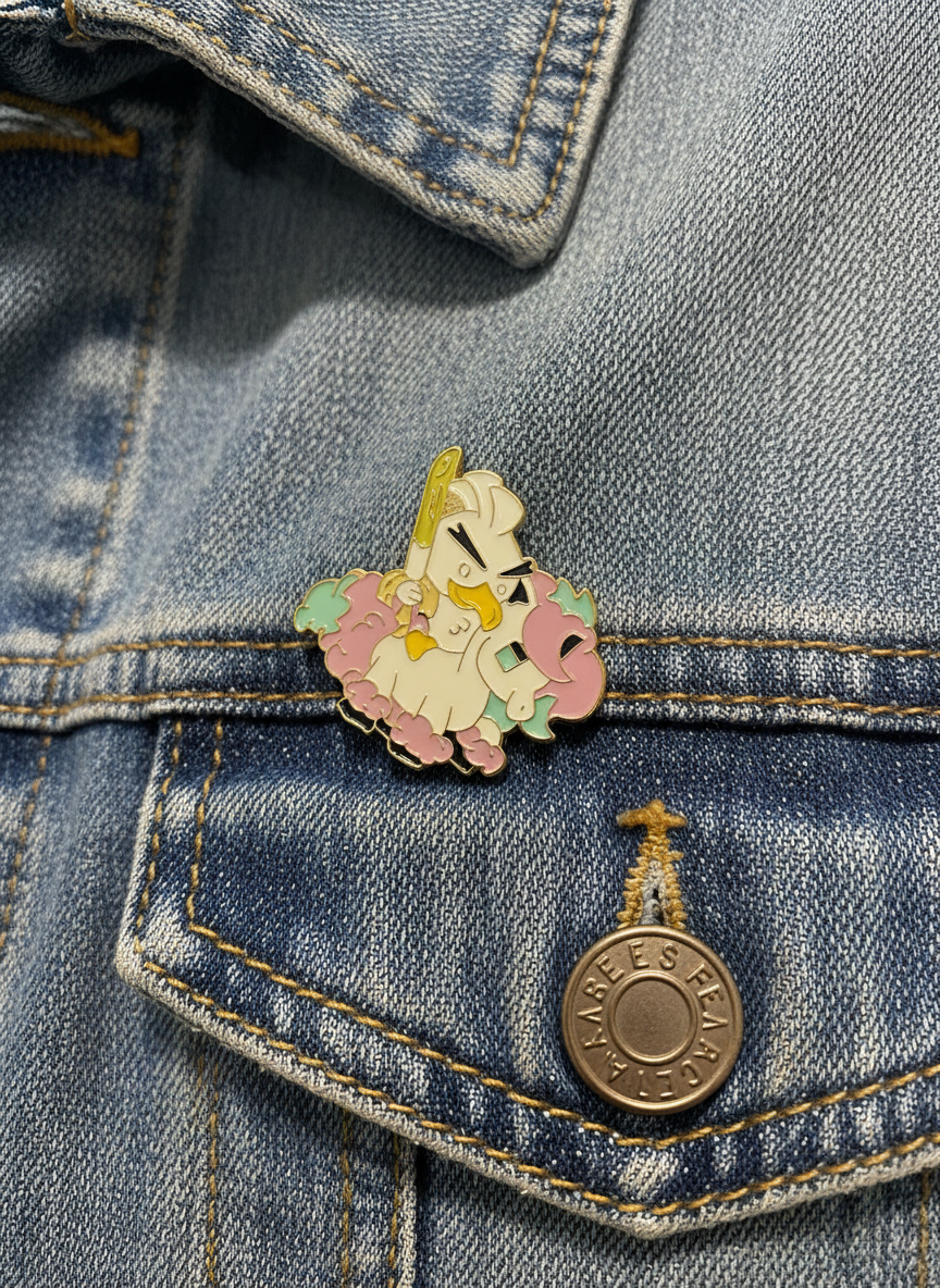 White Duck with Leek Pin