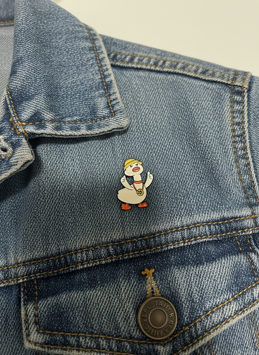 White Duck Tourist Pin
