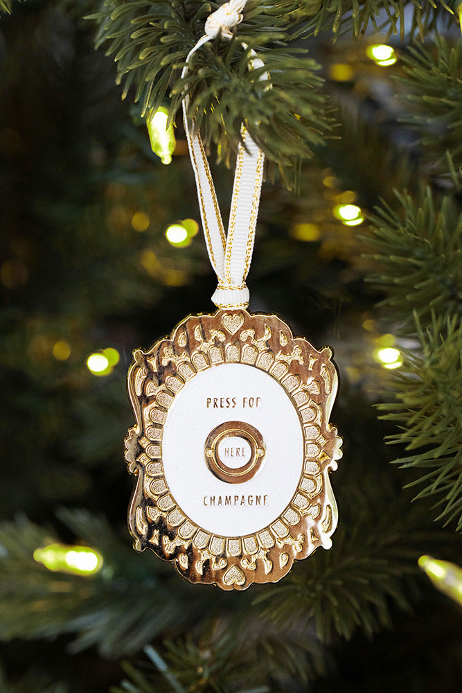 Press for champagne - Christmas ornament