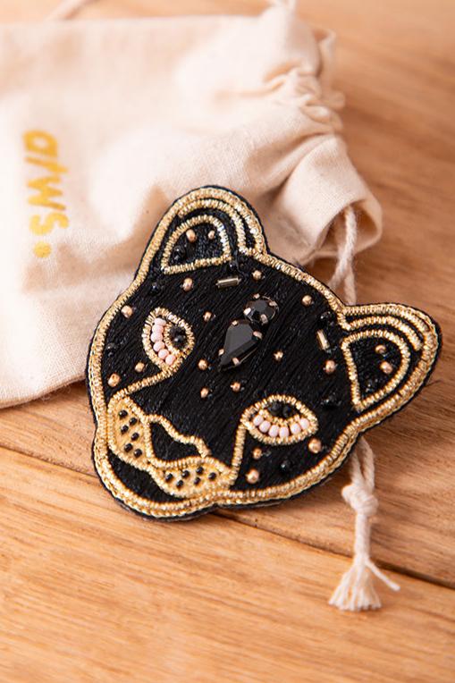 Black Leopard - Brooch