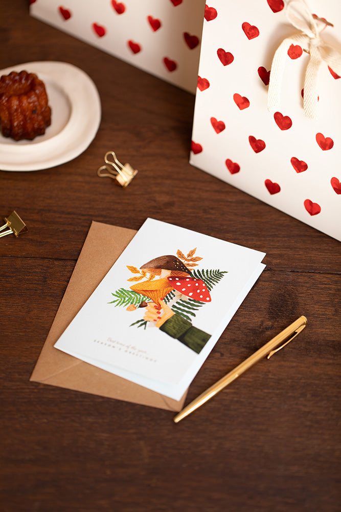 Winter Bouquet - Greeting card - Gold foil
