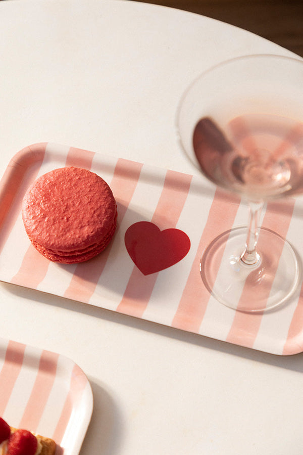 Pink stripes - Coffee Tray