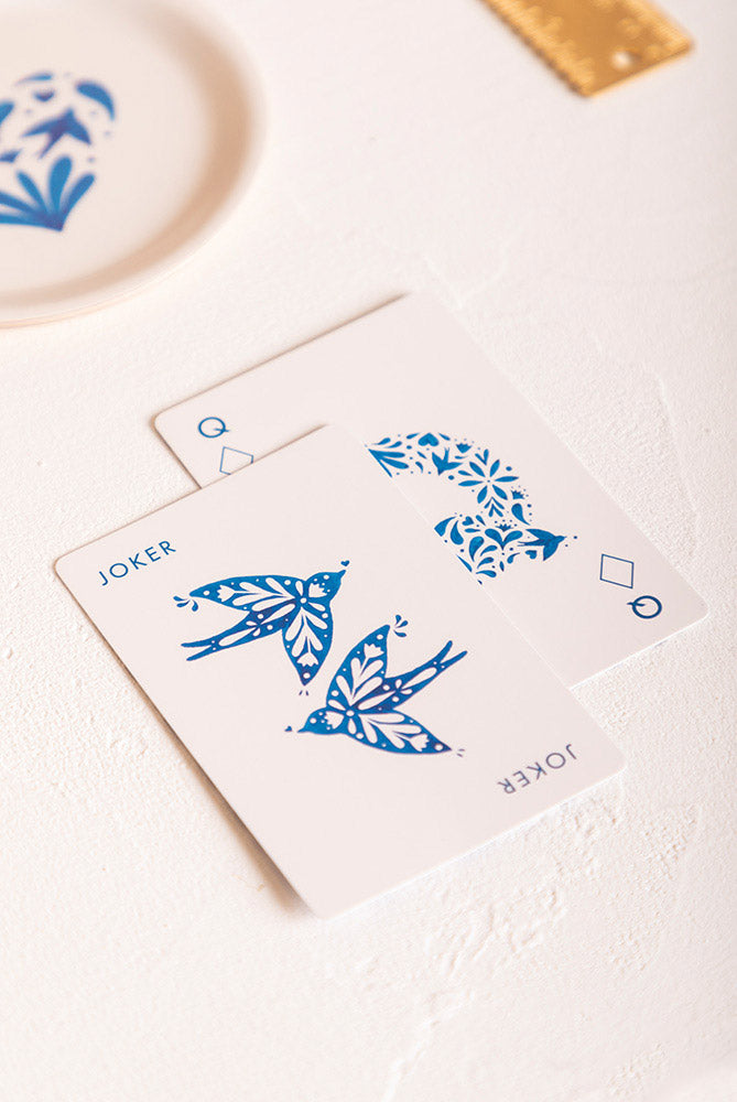 Blue Swallows - Playing Cards