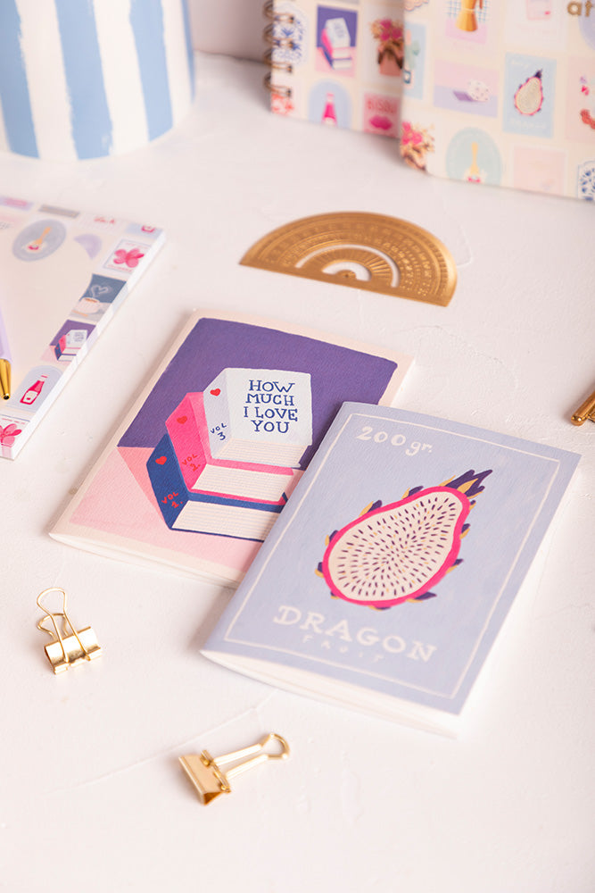 Duo Books Dragon Fruit - A6 Pocket Notebook DUO