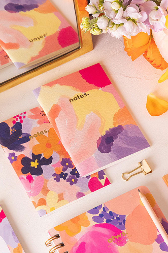 Duo Flower Garden - A6 Pocket Notebook