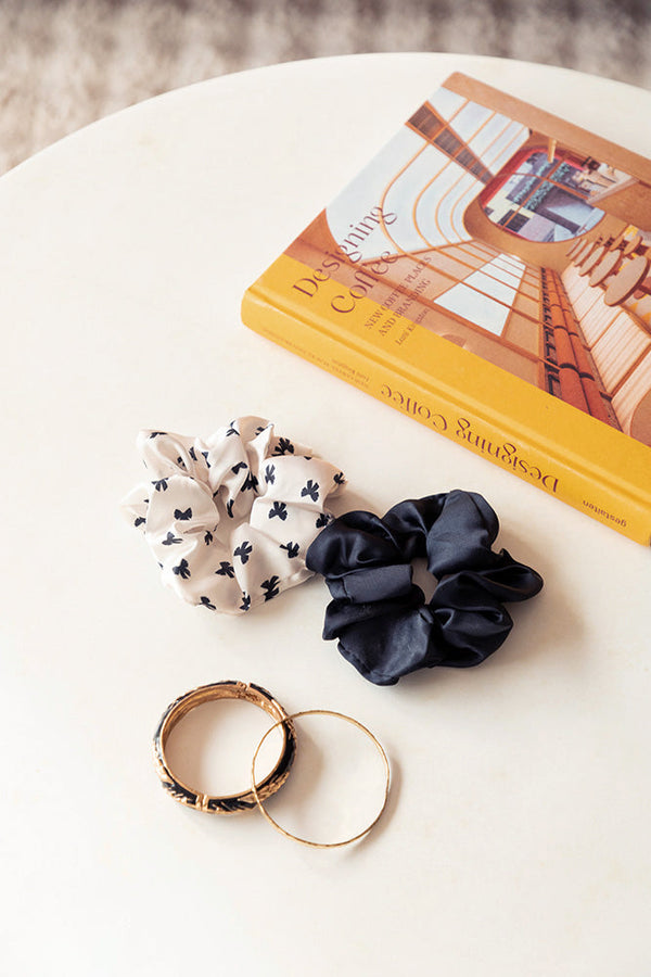 Black Bow - Scrunchies Duo