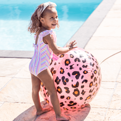 Inflatable Water Sprayer Ball - Pink/Gold - Safari Chic