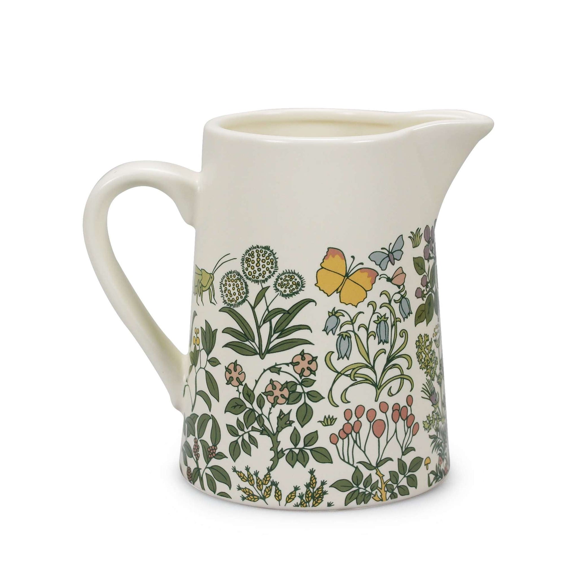 Pichet céramique Voysey Jardin botanique Faune et flore
